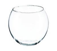 Atmosphera - Vase Boule Transparent - D 15 x H 15 cm - en Verre - pour Fleurs, Photophore, Centre de Table - Style Bohème