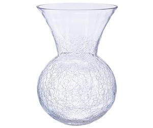 Atmosphera - Vase Boule - Verre craquelé - H28 cm