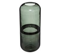 Atmosphera - Vase Bouteille Line - Verre fumé H25 cm