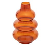 Atmosphera – Vase «Clothilde» design en verre 22 cm Ambre