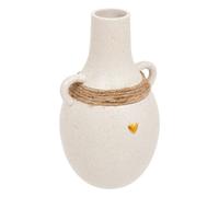 Atmosphera Vase déco The Floral avec corde 22 cm Blanc