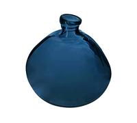 Atmosphera – Vase rond « Uly » en verre recyclé bleu orage – D33 cm