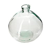 Vase Rond en Verre Recyclé "Ballon" 33cm Transparent