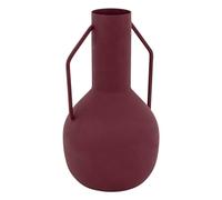 vase anses métal 11x11x20cm ru nérique 204214 Rouge G