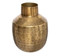 Atmosphera - Vase Oasis - métal martelé - doré H15 cm - Modèle 1