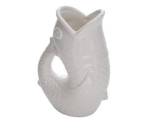 Atmosphera - Vase Ocea Poisson 16,5x11x25 cm - Blanc