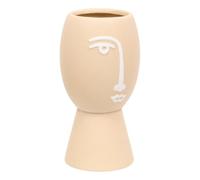 Atmosphera - Vase Pam Visage 10,5x10,5x19,8cm - Beige