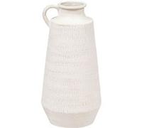 Atmosphera - Vase pichet en métal ERAN - H. 41 cm - Blanc - Eran Blanc G