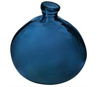 Atmosphera - Vase Rond Verre recyclé - Bleu Orage - D45 cm