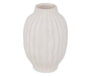Atmosphera - Vase strié Fernan céramique Blanc h22cm