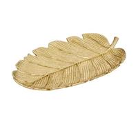 Atmosphera - Vide-Poche Feuille Belli - Doré - 25 x 15 cm, Coupelle Décorative - Pour Clés, Bijoux, Entrée, Salon