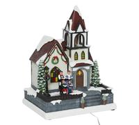 Village lumineux clocher 17 LED H.30,5cm musical - Feeric lights & christmas
