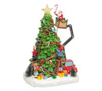 Atmosphera - Village Lumineux Sapin père noël nacelle 27 LED Musical