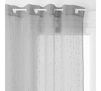 Atmosphera Créateur d'intérieur - Rideau Voilage Anissa 140x260cm Gris Gris