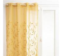 Atmosphera - Voilage brodé Izzy 140 x 240 cm - Ocre - Izzy Jaune G