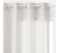 Atmosphera - Voilage design Elsa - 140 x 240 cm - Ivoire - Elsa Blanc, Blanc G