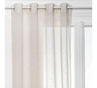 Atmosphera Créateur d'intérieur - Rideau Voilage Floqué "Fred" 140x240cm Beige G