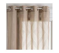 Atmosphera - Voilage Jacquard Beige Lin Enzo 140 x 260 cm