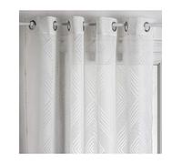 Atmosphera - Voilage Jacquard Blanc Enzo 140 x 260 cm