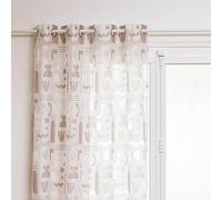 Atmosphera - Voilage Kumez en Viscose 140x240cm Beige imprimé Abstrait