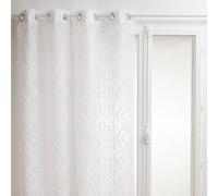 Voilage ""Sama"" blanc 140x240cm - Atmosphera createur d'interieur