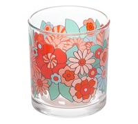 Atmosphera x Cha Cha Pop - Gobelet en Verre Bloomorama Floral - 300 ml - Design Pop et Coloré - Verre à Eau ou Jus