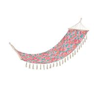 Atmosphera x Cha Cha Pop - Hamac Bloomorama Multicolore - 270 x 80 cm - Coton et Polyester avec Franges - Jardin, Plage, Camping