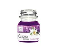 Atmosphere Chic, Bougie parfumée Giara Grande 310 g, lavande et vanille, mèche naturelle, durée jusqu'à 120 heures