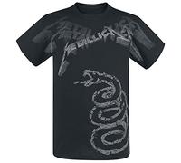atmosphere Metallica Black Album Faded Homme T-Shirt Manches Courtes Noir XXL 100% Coton Regular/Coupe Standard