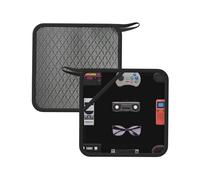 Atmosphere of The era Lot de 2 tapis anti-brûlure carrés en silicone - 18 cm, adaptés pour poêles, fours, grills, service à thé