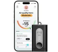Atmotube PRO 2, Moniteur de qualité de l'air professionnel portable et alimenté par batterie pour usage intérieur et extérieur [Testeur pour PM, CO2, COV, NOx, température, humidité et pression