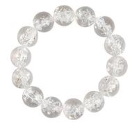 ATMRC Bracelet en Quartz clair naturel, cristaux de Chakra Feng Shui, pierres de méditation Reiki, Bracelet perlé, amulette de richesse, Talisman(8mm)
