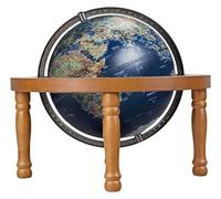 ATMRC Globe Terrestre Globe terrestre éclairé avec Support en Bois à Quatre Coins intégré à LED for Une Vue Nocturne éclairée Globes Antiques for l'école de Bureau à Domicile Salle de Classe(A)