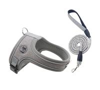 Atmungsaktives Hundegeschirr Set, aus Polyester Mesh, Passend Fuer Hunde & Katzen, Einsatz : Spaziergang, Training & Alltag, Zubehör Alltag Reise Pflege, praktisch, tragbar
