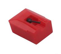 ATN95E Stylet de rechange pour cartouche Audio-Technica AT95E, pointe elliptique avec tige en aluminium pour platines tournantes AT-LP120-USB, aiguille de disque vinyle fidélité améliorée (rouge)