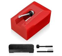 ATN95E Stylet de rechange pour cartouches Audio-Technica - Aiguille à pointe conique pour tourne-disque LP vinyle (rouge)