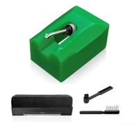 ATN95E Stylet de rechange pour tourne-disque Audio Technica - Aiguille conique pour tourne-disques AT-LP120 AT93 LP1240 - Accessoire Hi-Fi en vinyle avec brosse (vert)