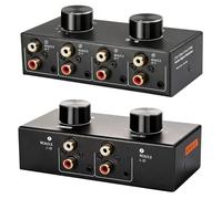 AtNeDcVh Commutateur audio bidirectionnel 2 entrées 4 sorties et 4 entrées 2 sorties RCA 3,5 mm, 2 voies 4 voies 4 x 2 RCA 1/8 haut-parleurs stéréo pour casque audio