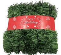 ATNKE 1600CM Décoration Noël Herbe Verte Guirlande, Décoration Vacances Vert Doux pour Une Utilisation Extérieur Intérieur Verdure Artificielle Jardin Ou Fête Mariage, Escaliers, Cheminée/Vert-1