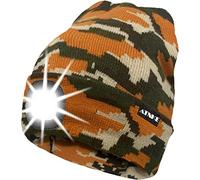 ATNKE LED Lumineux Bonnet Chapeau, USB Rechargeable 4 LED Chapeau de Course Lampe Frontale Étanche Lumière Hiver Cadeaux pour Hommes et Femmes