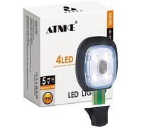 ATNKE Remplacement 4 LED Bonnet Lampe Frontale,USB Rechargeable Chapeau de Course Ultra Lumineux Étanche Lampe Lumière D'alarme Clignotante Rouge et Bleue/White Light