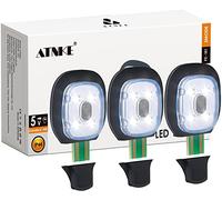 ATNKE Remplacement 4 LED Bonnet Lampe Frontale,USB Rechargeable Chapeau de Course Ultra Lumineux Étanche Lampe Lumière D'alarme Clignotante Rouge et Bleue/White Light-3PC