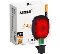 ATNKE Remplacement 4 LED Bonnet Lampe Frontale,USB Rechargeable Chapeau de Course Ultra Lumineux Étanche Lampe Lumière D'alarme Clignotante Rouge et Bleue/Red Light