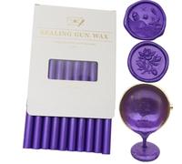 Atobpp Lot de 10 bâtons de cire à sceller à la cire pour pistolet à colle et à sceller les tampons de cire pour cire à cacheter les tampons de cire pour pistolet à colle et cire (violet)