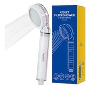 Atojet Pommeau de douche filtrant inspiré de la culture de beauté coréenne - Filtres à charbon pur pour une peau plus douce et des cheveux plus lisses | Filtre composite de carbone | Pomme de douche