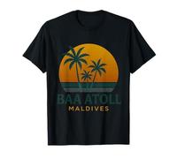 Atoll de Baa, Maldives, Coucher de Soleil rétro, plongée sous-Marine sur l'atoll de Baa T-Shirt
