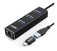 atolla Adaptateur LAN USB - Hub USB en Aluminium avec 3 Ports USB 3.0 et Adaptateur réseau RJ45 Gigabit Ethernet - Adaptateur USB Ethernet avec Adaptateur USB C pour Windows 10, 8.1, 8, 7, Vista, XP,