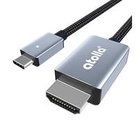 Atolla Câble USB C vers HDMI [Thunderbolt 3], 4K USB Type C vers HDMI Compatible pour iPad Pro, MacBook Pro/Air, Samsung Galaxy S20/S20 Pro S10 S9 S8, Surface Pro-[6ft]