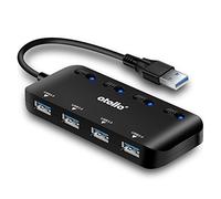 Atolla Hub USB 3.0 Multiprise, Multi 4 Ports USB Multiple Ultra Fin avec Voyants de Commutateurs d'alimentation Individuels