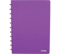 Atoma - Cahier à anneaux avec couverture en polypropylène recyclable - Format A4 - 72 Feuilles détachables (144 pages) - Ligné 8mm avec marge 23807